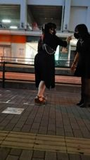 【Cross-dressing】Video of a transvestite man playing exhibitionist play with a woman 17 minutes 11 seconds